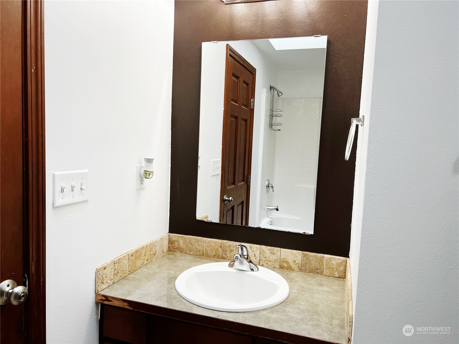 742 East Thornton Road Shelton, WA 98584 - Photo 25 of 39 a bathroom with a sink and a mirror