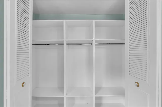 a close view of closet