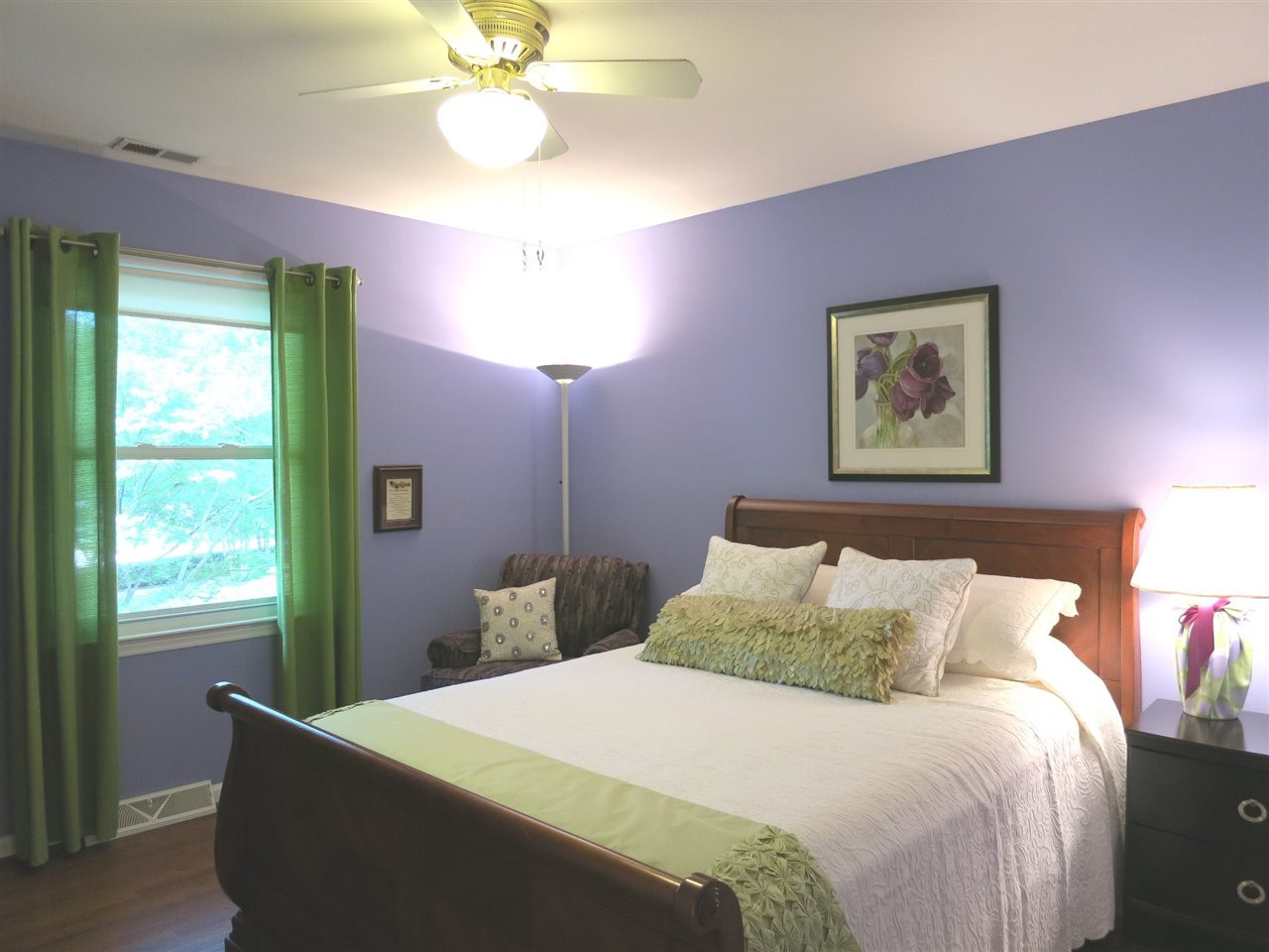4716 Hiddenbrook Drive Raleigh, NC 27609 - Photo 18 of 25 There are 2 more upper level Bedrooms, both w/hardwood floors, CFs & lg closets. This is Bedroom 4. Bedroom