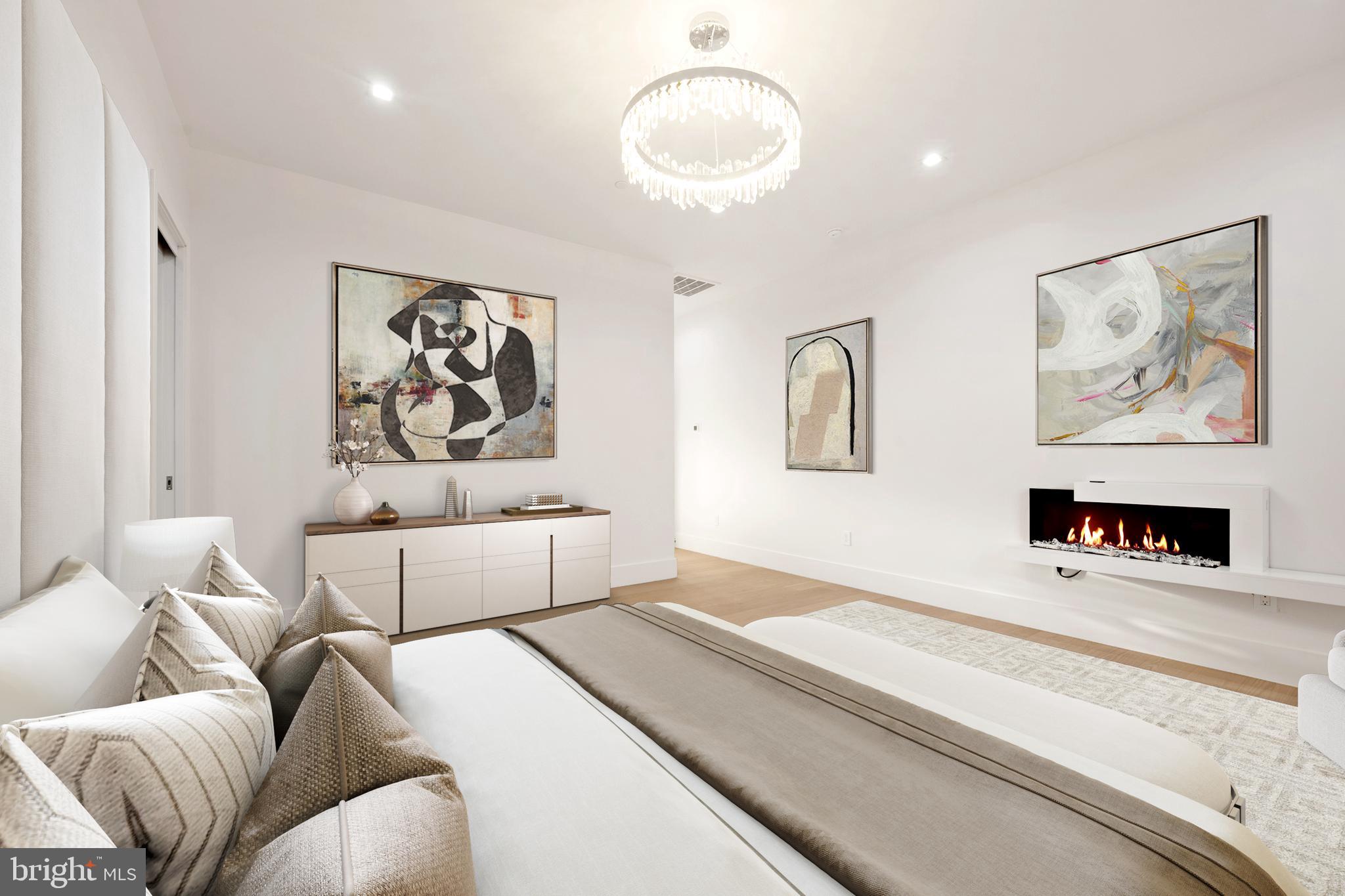 4509 Foxhall Crescent Northwest Washington, DC 20007 - Photo 17 of 39 a living room with furniture and a wall painting