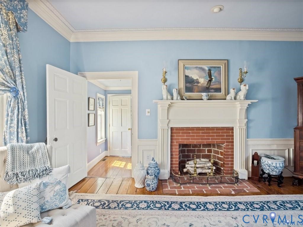 1070 Marlborough Road Bruington, VA 23023 - Photo 17 of 50 a living room with furniture and a fireplace