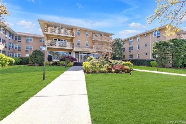 a view of a building with garden