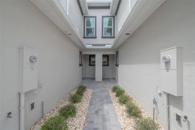 a view of an front door