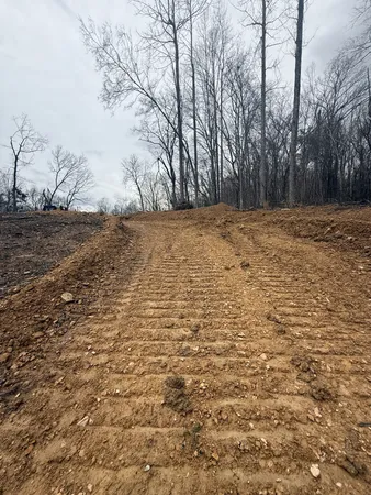 a view of backyard with wooden fence