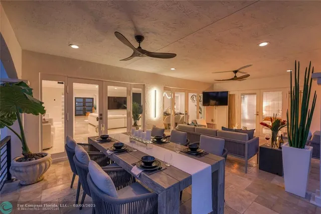 a view of outdoor space with seating area