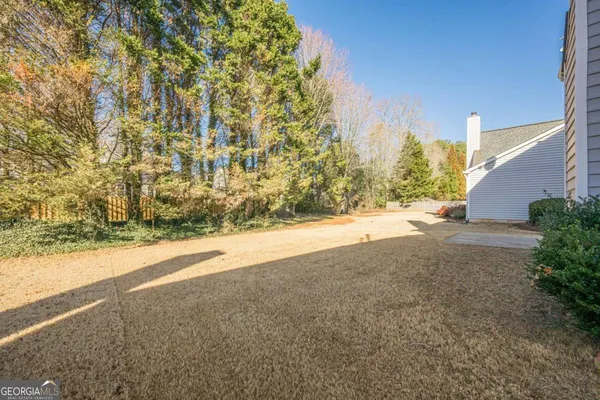 a view of an outdoor space and a yard