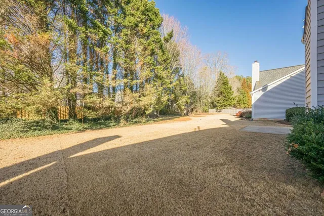 a view of an outdoor space and a yard