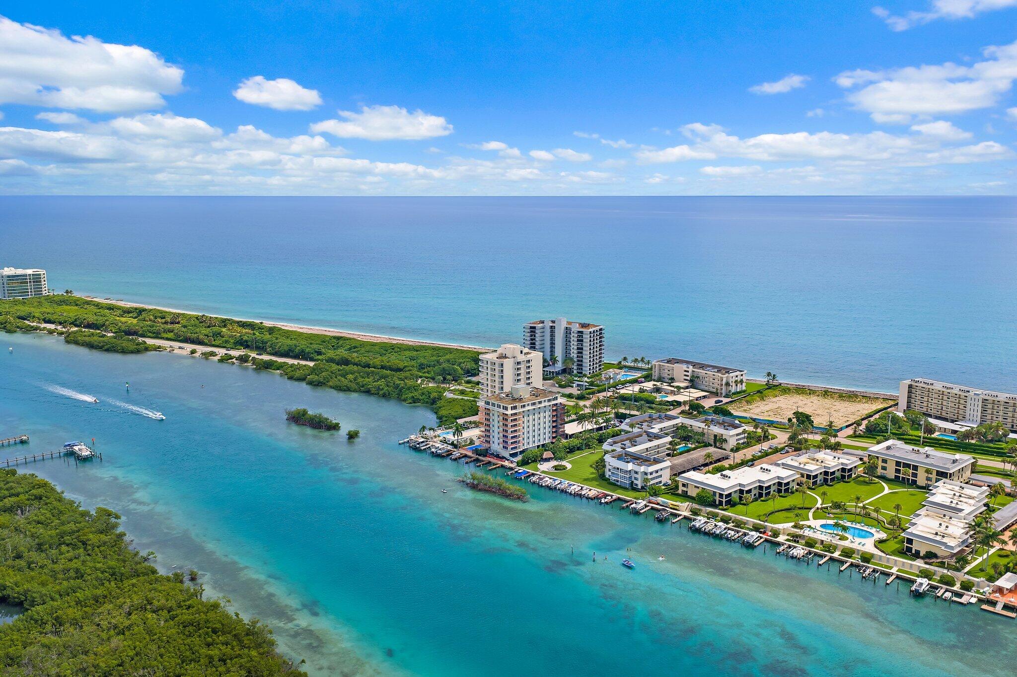 375 South Beach Road, Unit 201 Tequesta, FL 33469 - Photo 30 of 35 Aerial Facing North East