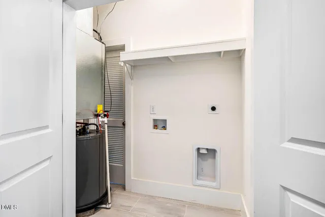 a view of a refrigerator and storage