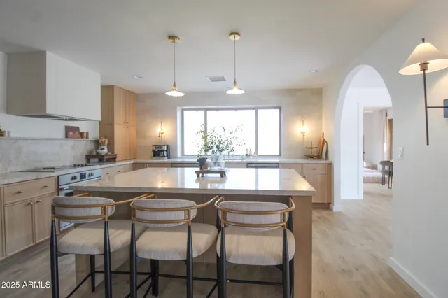 a living room with a couch and a table