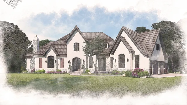 a view of house with yard and green space