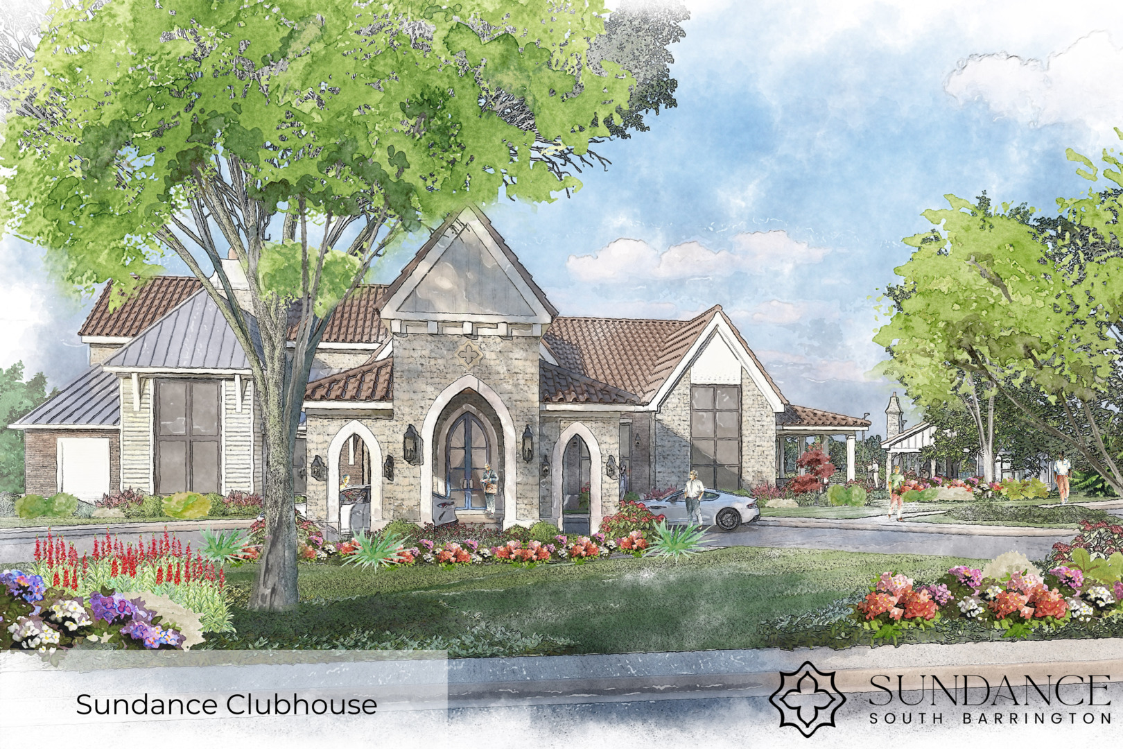 61 East Palatine Road, Unit 4 South Barrington, IL 60010 - Photo 8 of 10 a front view of a house with a garden