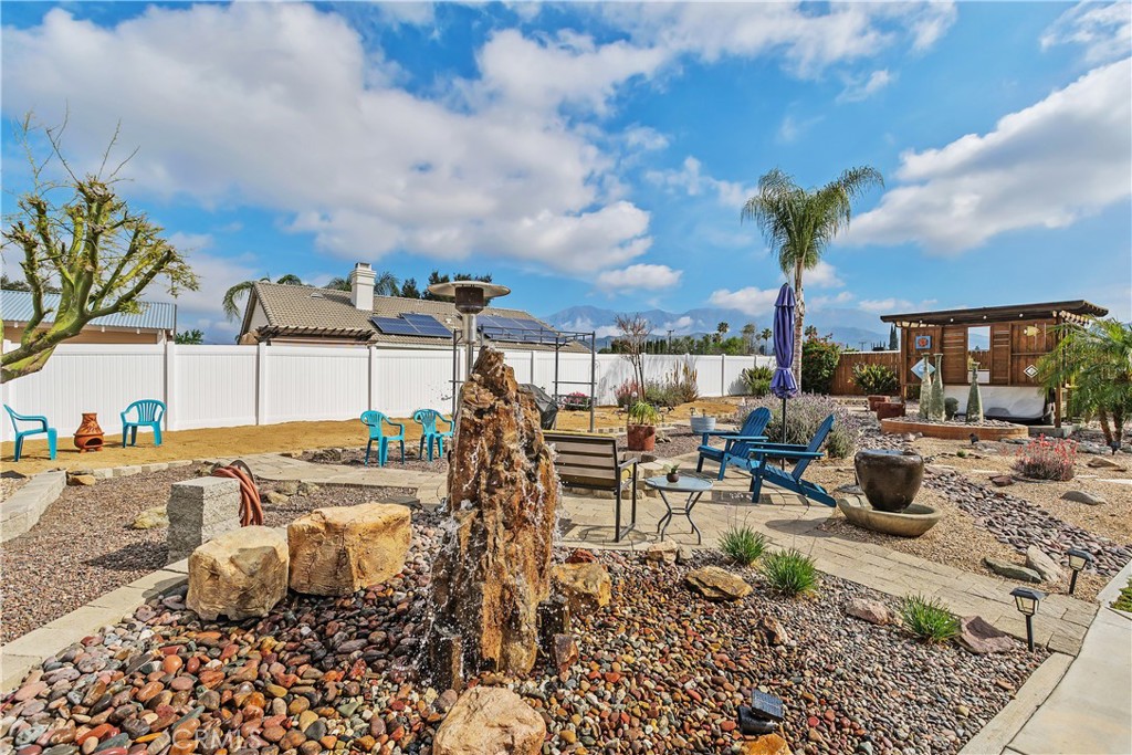 34990 County Line Road Yucaipa, CA 92399 - Photo 39 of 51 a view of a terrace with furniture and stove