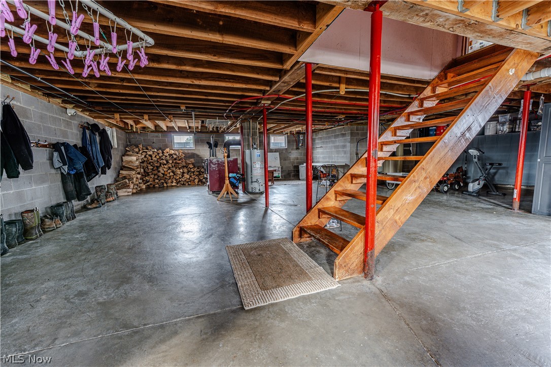 16350 Nauvoo Road Middlefield, OH 44062 - Photo 41 of 50 Basement with heating fuel and water heater