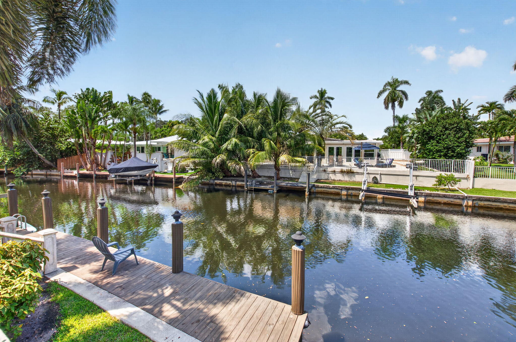 749 Southwest 2nd Street Boca Raton, FL 33486 - Photo 30 of 39 Waterway with dock and lift