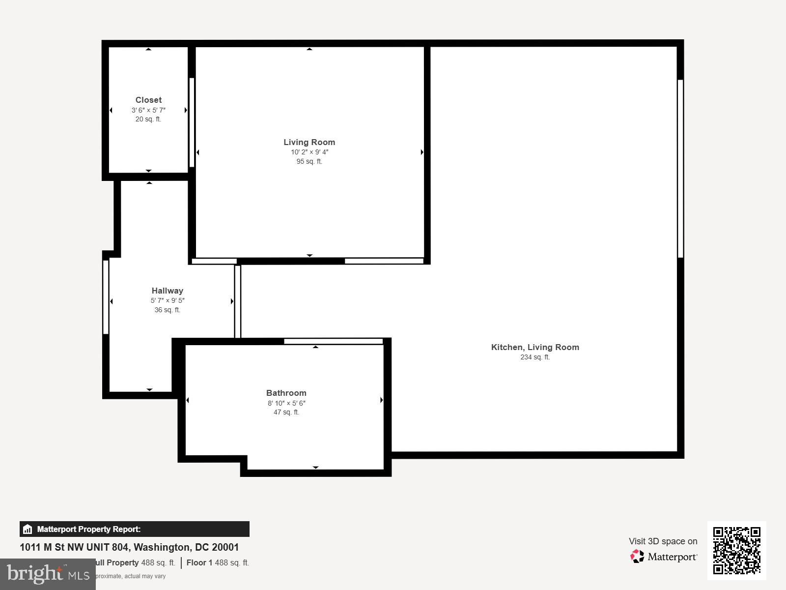 1011 M Street Northwest, Unit 804 Washington, DC 20001 - Photo 15 of 23 Floor Layout