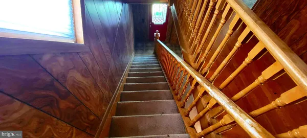 a view of stairs