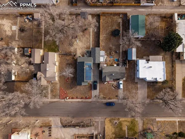 an aerial view of residential houses
