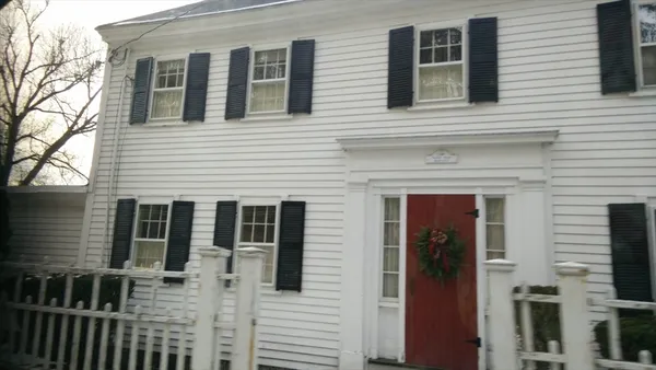 a view of front door of house