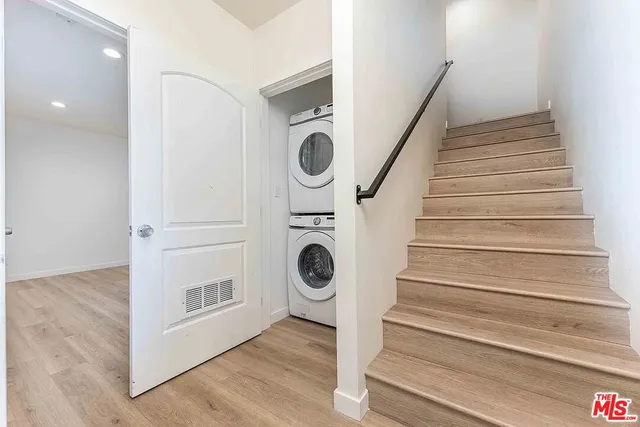 a balcony with a city view