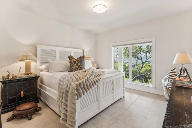 a view of a garage and car parked