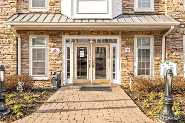 a front view of a building