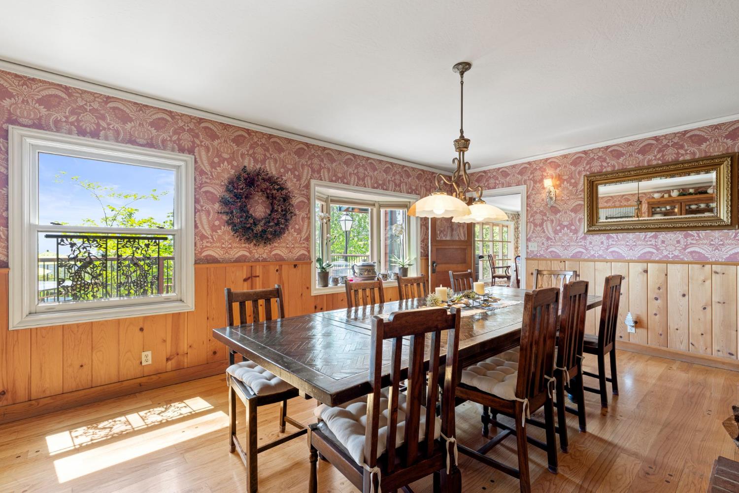 5821 Spanish Flat Road Placerville, CA 95667 - Photo 14 of 97 a dining room with furniture a chandelier and window