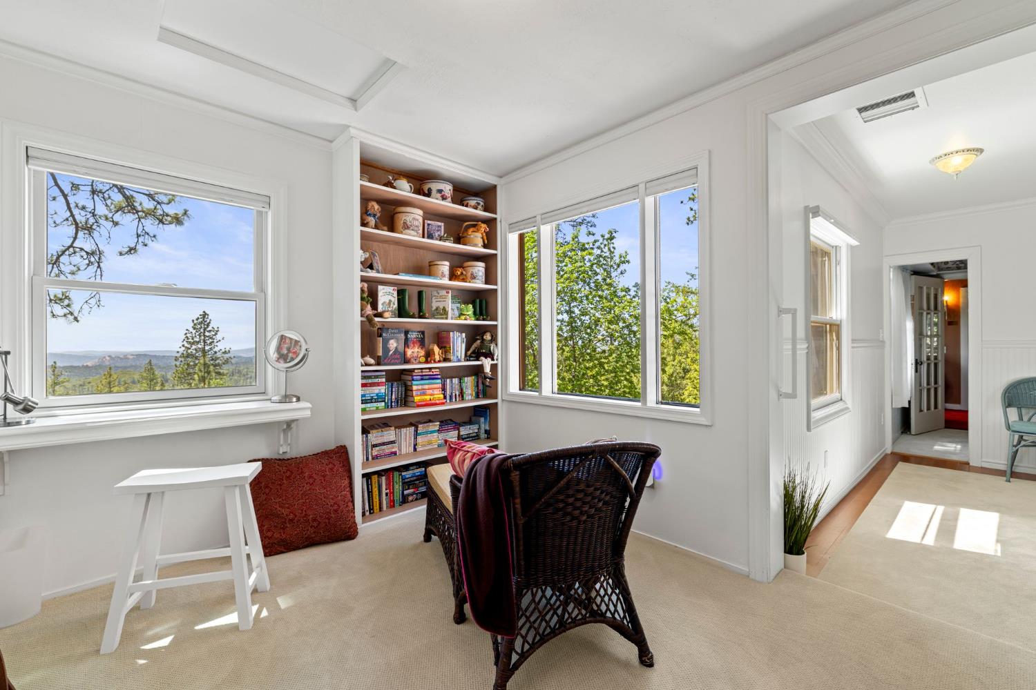 5821 Spanish Flat Road Placerville, CA 95667 - Photo 37 of 97 a view of a workspace with furniture and a window