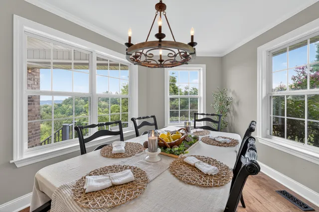 a living room with furniture and window