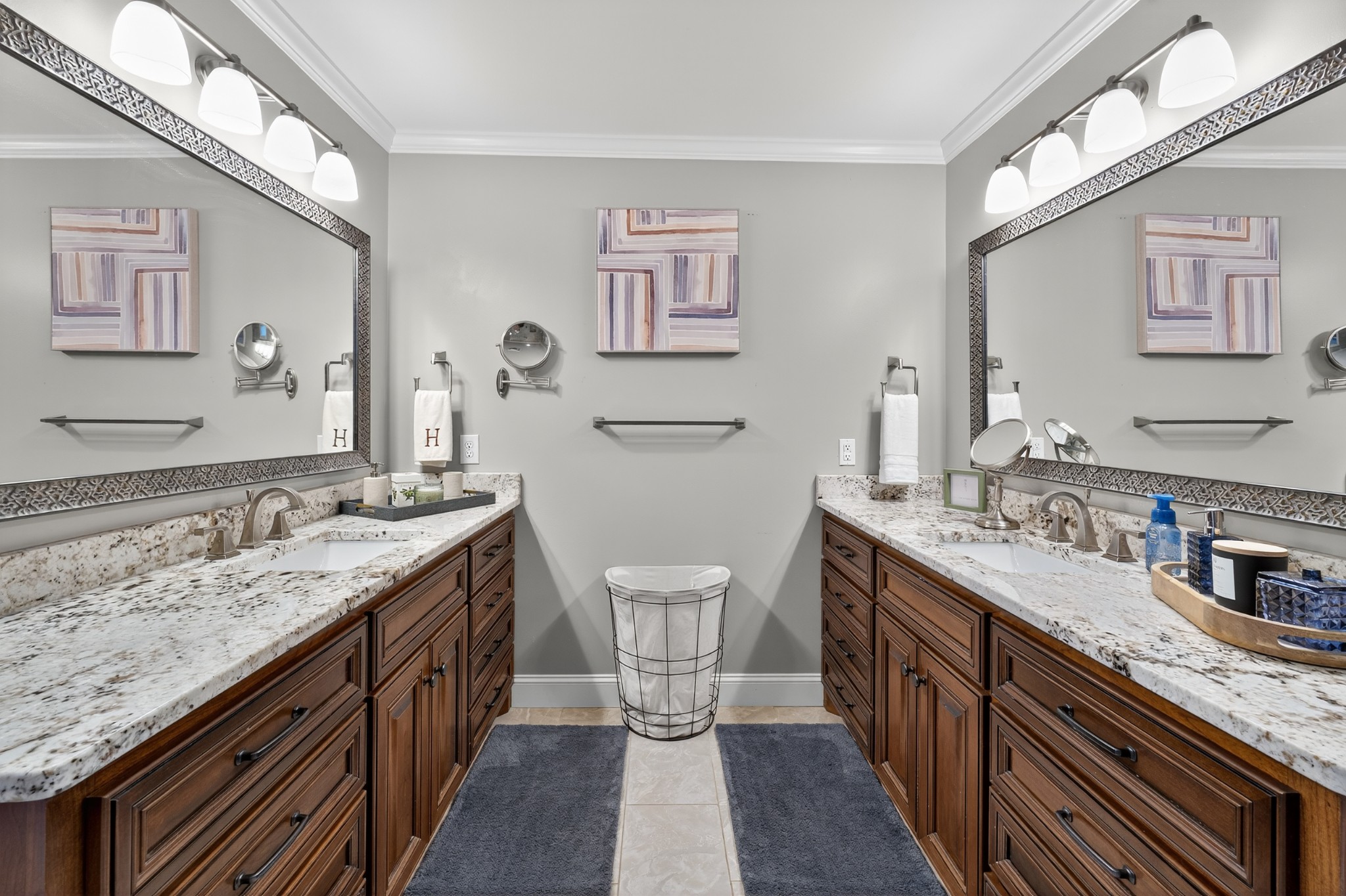 915 Normandy Road Normandy, TN 37360 - Photo 52 of 100 a spacious bathroom with a granite countertop double vanity sink and a mirror