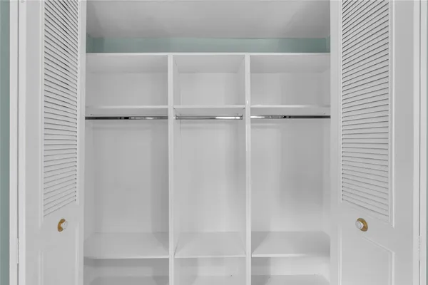 a close view of closet