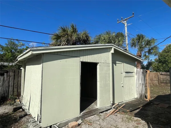a backyard of a house