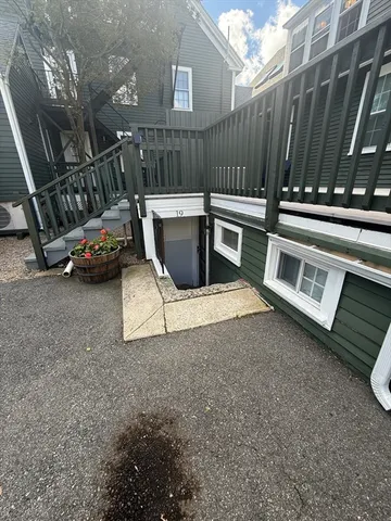 a view of outdoor space with seating