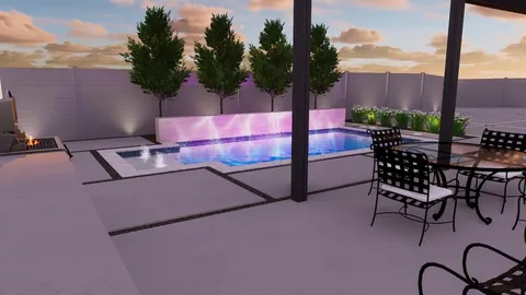 a view of a chairs and table in the patio