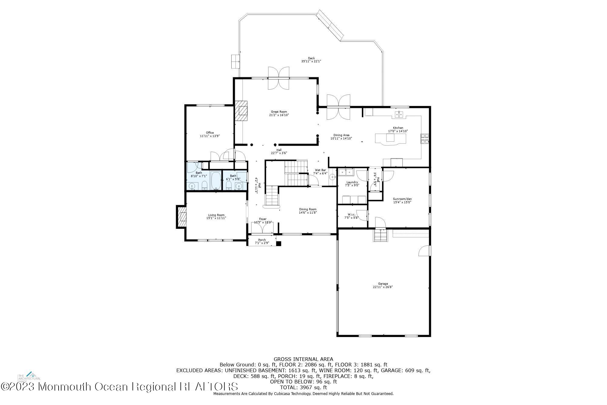 639 Oceanview Road Brielle, NJ 08730 - Photo 61 of 62 FLOOR PLAN LEVEL ONE