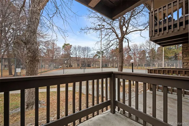 a view of a street from a balcony