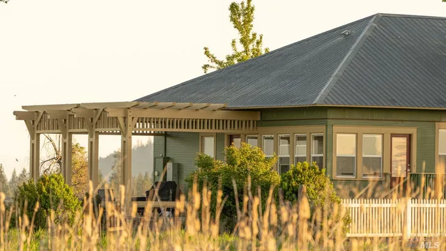 a view of a swimming pool with an ocean view
