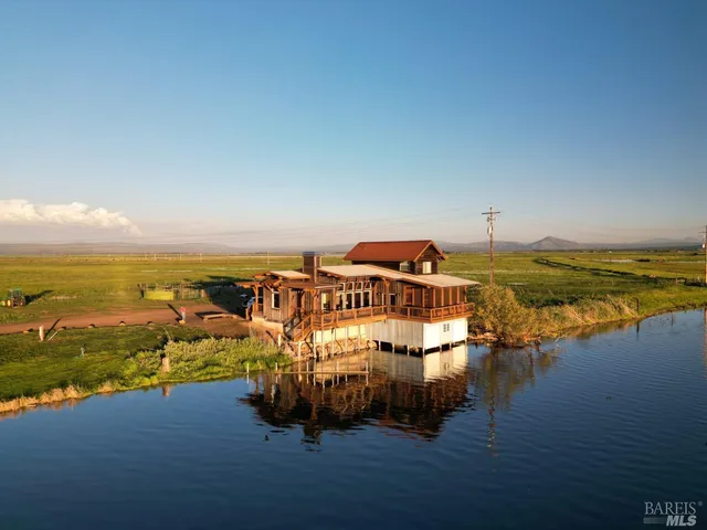 a view of wooden building