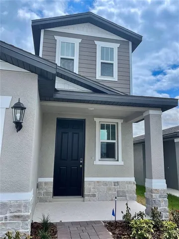 a front view of a house