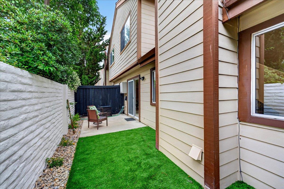 244 Rachael Place Pleasanton, CA 94566 - Photo 20 of 24 a view of backyard with outdoor seating and stairs