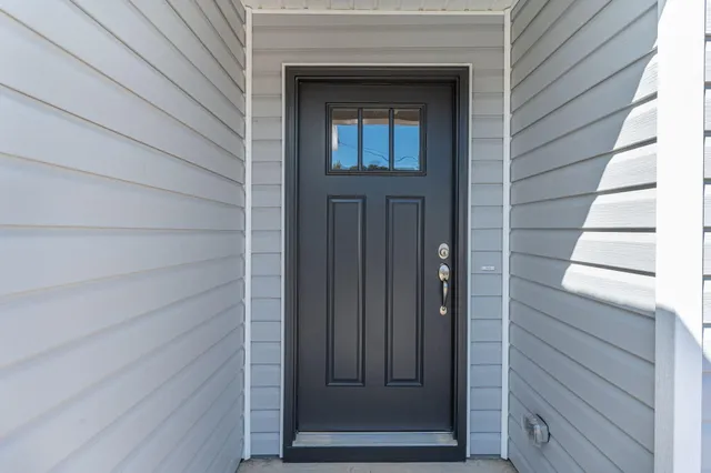 a view of front door