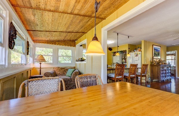 4449 Mahimahi Road Hanalei, HI 96714 - Photo 11 of 20 a view of a living room with furniture and large windows
