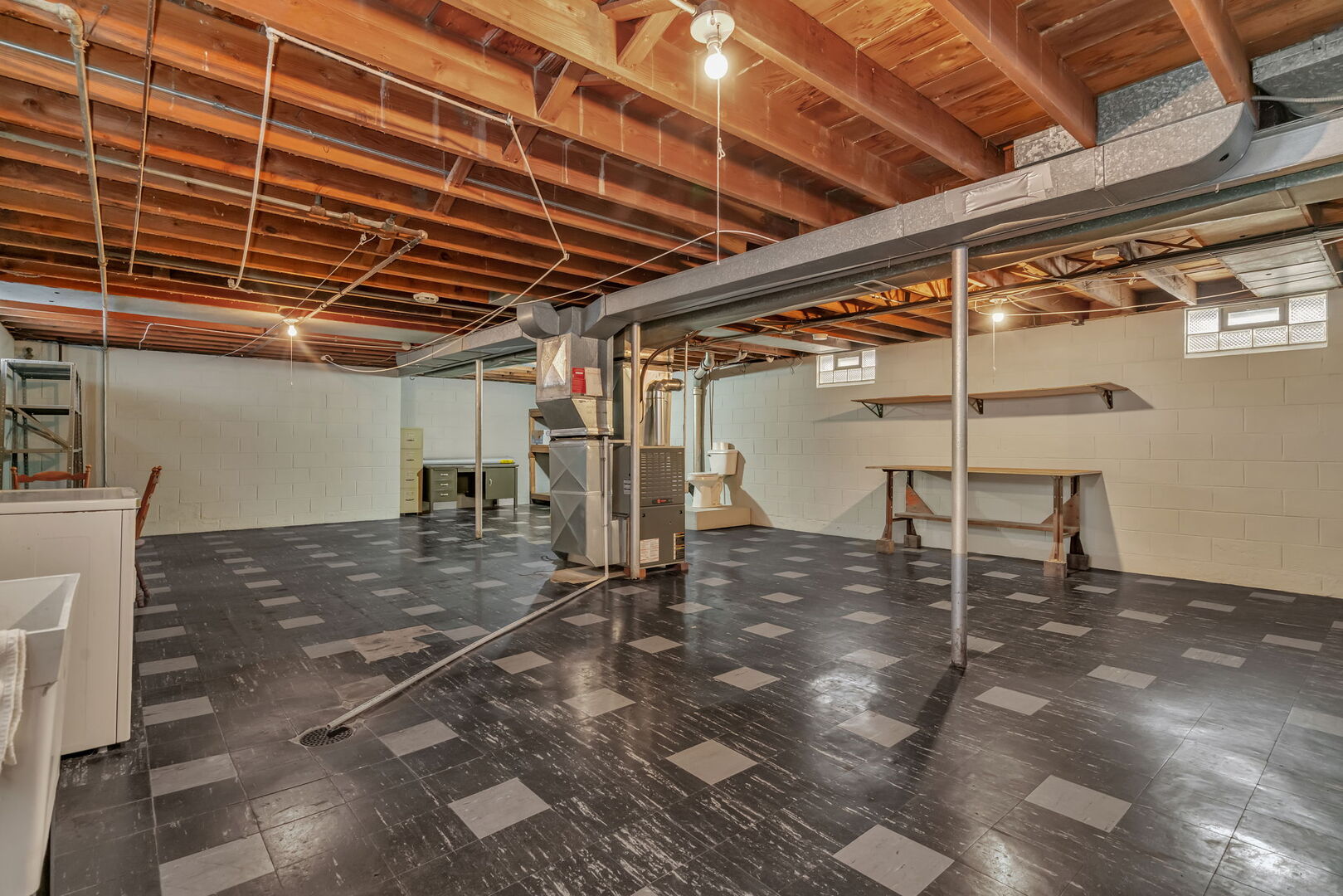 206 South Reed Street Joliet, IL 60436 - Photo 20 of 27 a view of a room with wooden roof