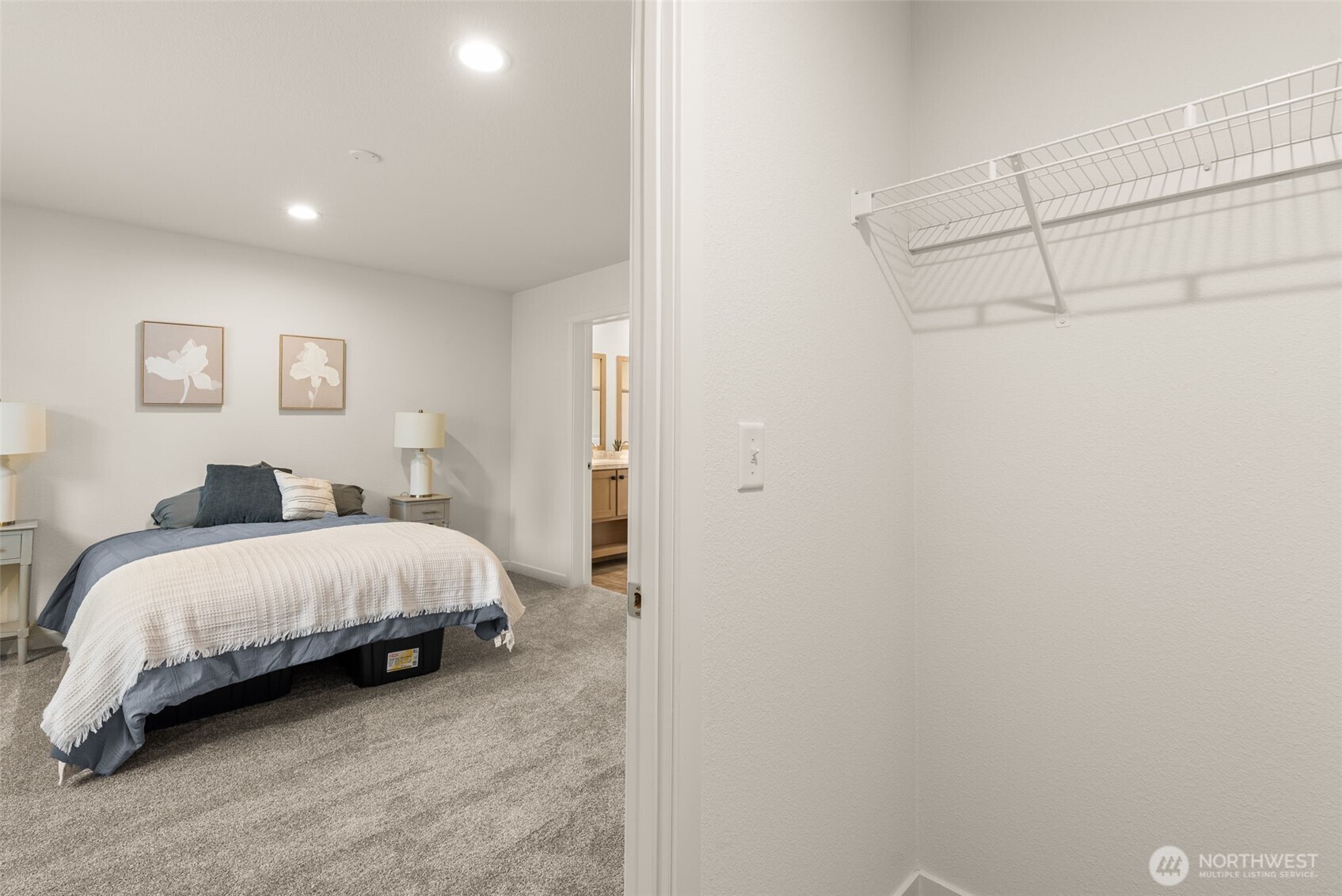 1110 Koontz Road Chehalis, WA 98532 - Photo 17 of 33 a spacious bedroom with a bed and a night stand