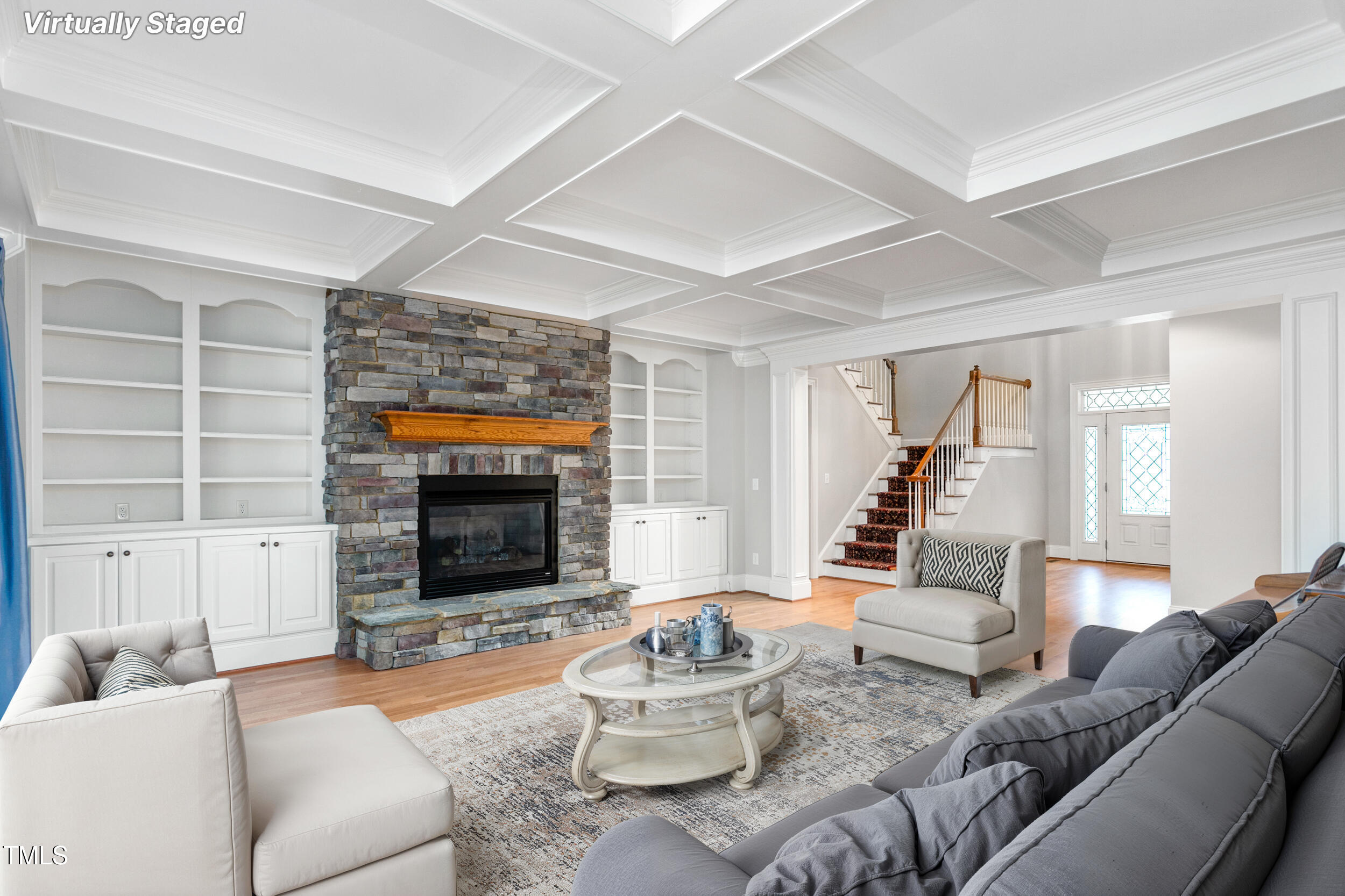 6366 Lineberry Road Liberty, NC 27298 - Photo 12 of 44 a living room with furniture and a fireplace