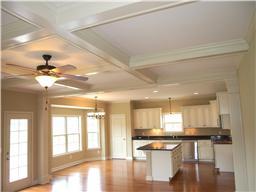 2009 Rudder Court Spring Hill, TN 37174 - Photo 5 of 15 Family room (includes beautiful coffered ceilings)flows seamlessly into spacious kitchen. beautiful sand & finished hardwoods, stainless appliances and granite are standards in the Daniel plan's kitchen.