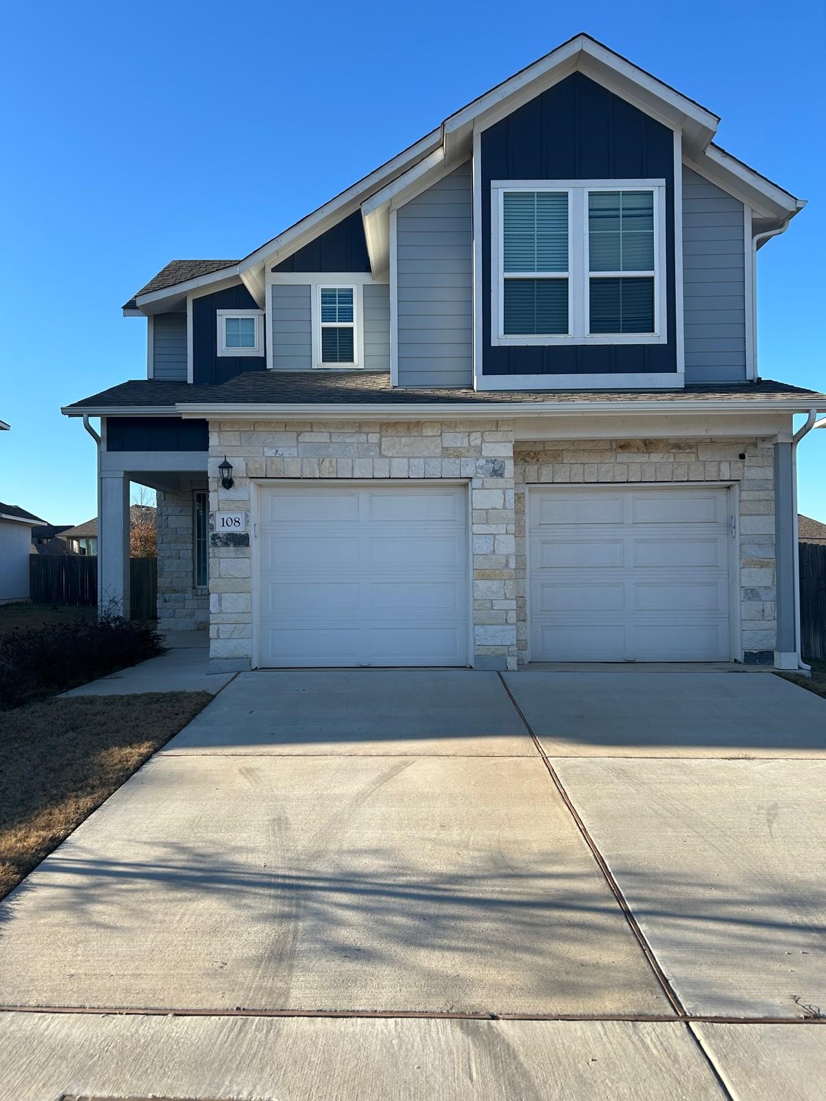 a front view of a house