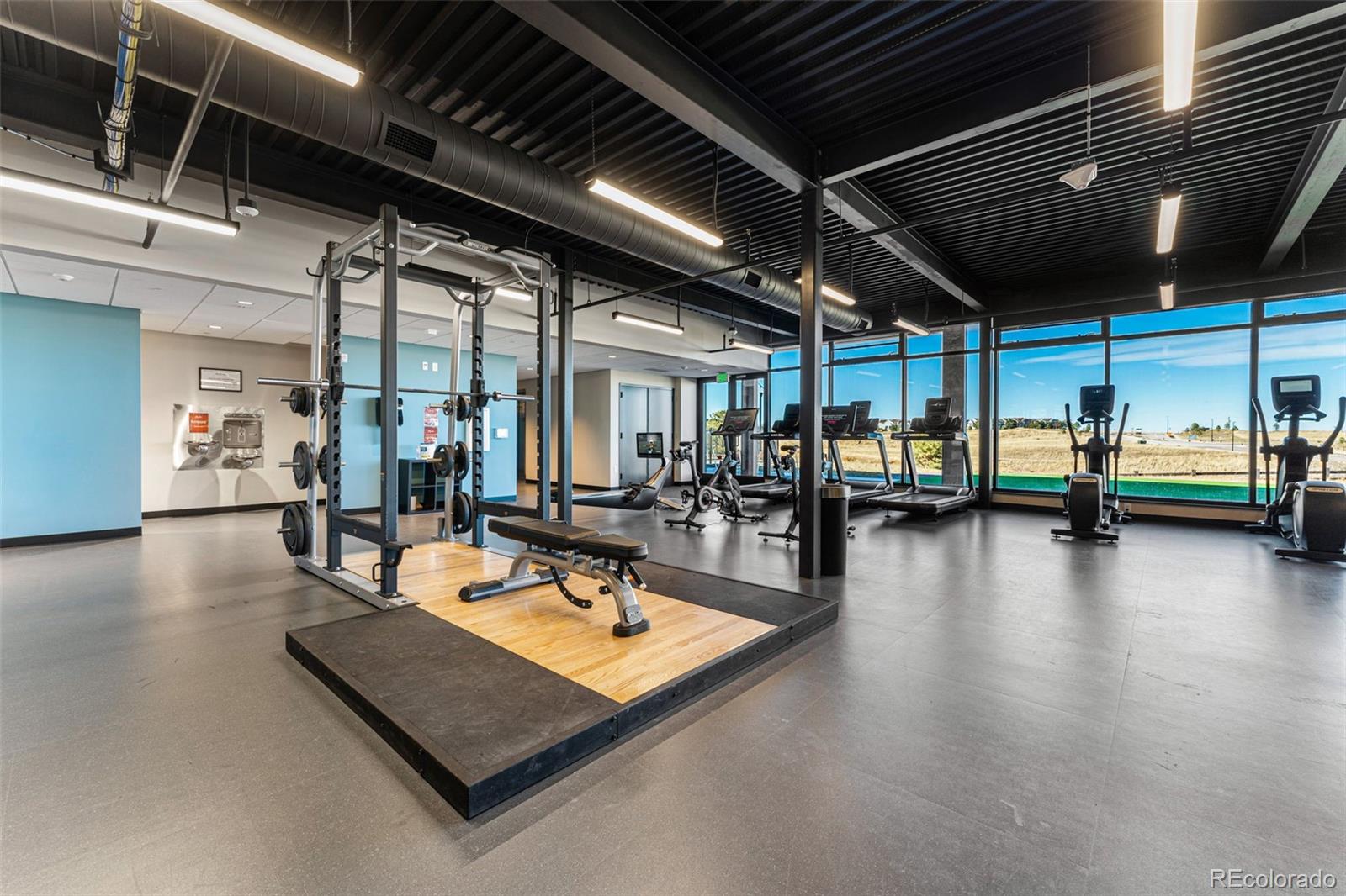 4297 Ridgewalk Point Castle Rock, CO 80108 - Photo 41 of 50 a view of a gym with pool table table and chairs