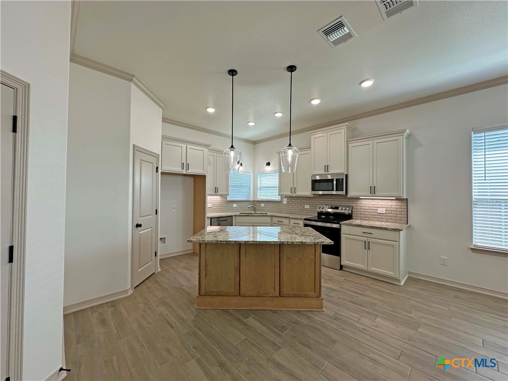 4521 Agave Trail Temple, TX 76502 - Photo 8 of 25 a kitchen with a white cabinets and stainless steel appliances