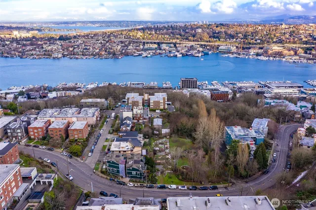 an aerial view of a city
